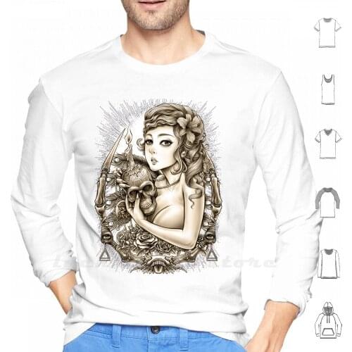 Winya No. 34 Hoodies Long Sleeve Animals Nature Horror Women Indian Skull Skeleton Bone Cruel