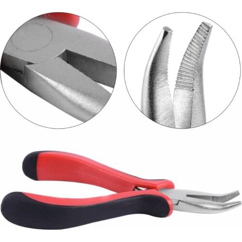Bend tip plier DIY Hair Extension Tool Clip Plier for micro rings/links/beads 63HF