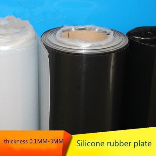 1-2M Silicone rubber sheet 0.1 0.2 0.3 0.4 0.5 0.6 0.8 1.0 mm thickness 500MM width board Insulation thermotolerace