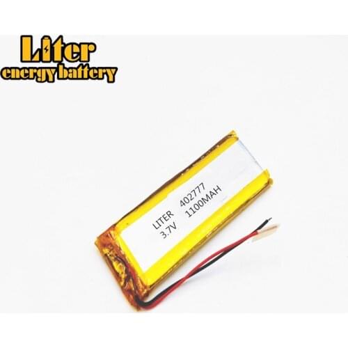 3.7V 1100mAh 402777 Lithium Polymer Li-Po li ion Rechargeable Battery cells For Mp3 MP4 MP5 GPS mobile bluetooth