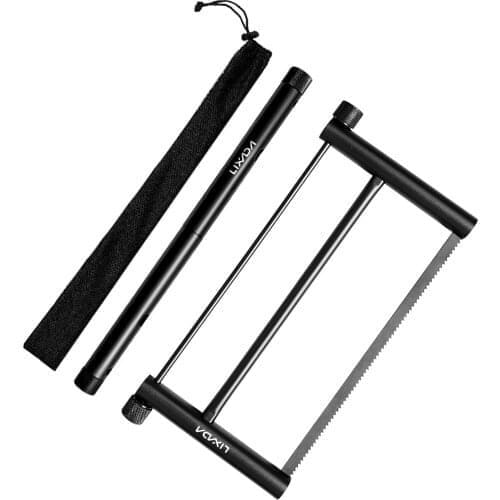Lixada Folding Wood Saw Aluminium Alloy Hand Saw Portable Mini Garden Bucksaw for Woodworking Gardening Outdoor Survival