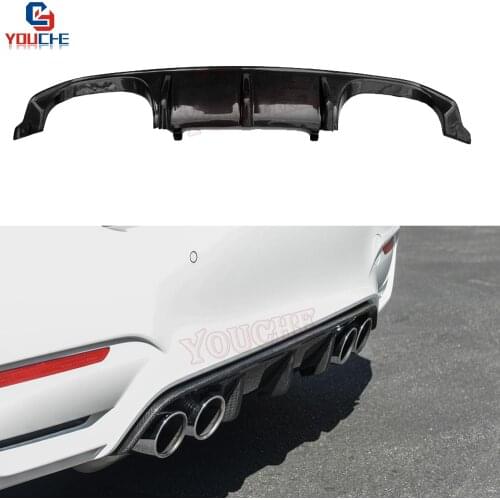 M3 M4 Carbon Fiber Rear Diffuser for BMW M3 F80 M4 F82 F83 2014 - Present Rear Bumper Lid Spoiler MP Style Diffuser