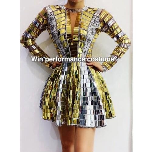 Multi-color Sequins Rhinestone Transparent Jumpsuit Birthday Celebrate Prom Party Outfit Women Dancer Show Outfit