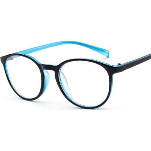 2021 Fashion Women Glasses Frame Men Black Eyeglasses Frame Vintage Round Clear Lens Glasses Optical Spectacle Frame