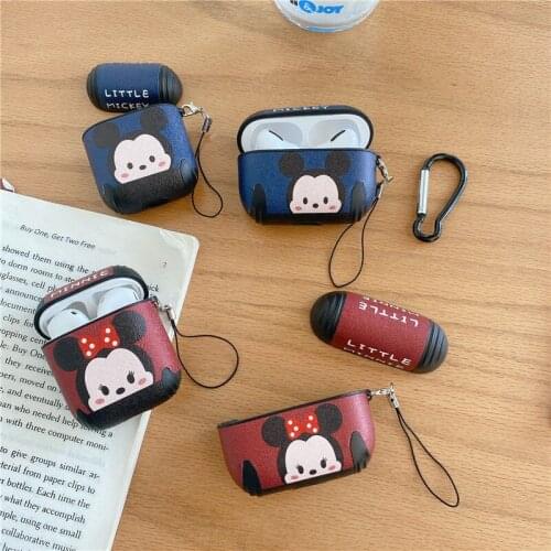 Disney Mickey Minnie Soft Wireless Bluetooth Earphone Case for AirPods Pro Storage Bag for Air Pods 1 2 Pro Protective Cover
