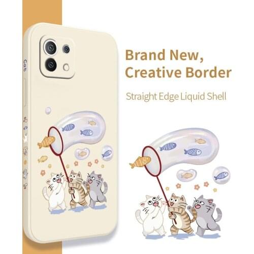 Soft Lovely Cat Pattern Phone Case For Xiaomi Mi 11 10T 10 lite 9T Note 10 Redmi Note 9 9T 8 8Pro 7 7Pro 9 9A K30 K20 Cover
