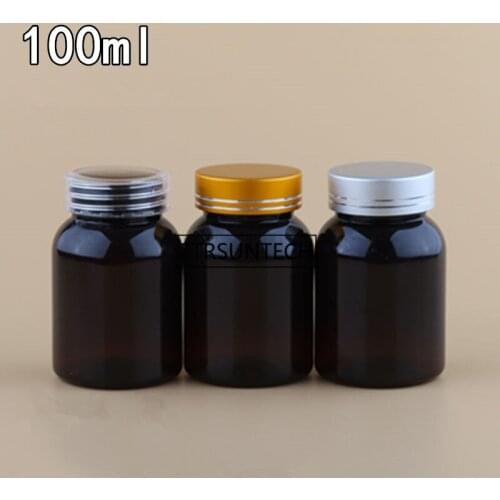 100ml PET Plastic Bottles with Cap Empty Cosmetic Bottle Container Capsule empty bottle F2037