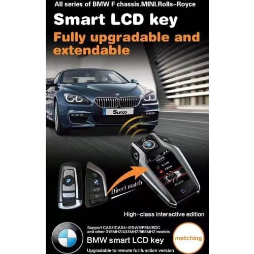 Aftermarket Display Key Locksmith Version Smart LCD keys support BMW CAS4/CAS4+/ESW5/FEM/BDC/other 315MHZ/433HMZ/868MHZ models