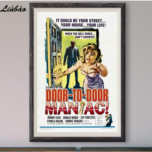 V314 1961 Door-to-Door Maniac! Vintage Classic Movie Print Silk Poster Home Deco Wall Art Gift