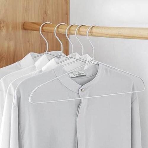 10 pcs/lot Durable Anti-deformation Aluminium Alloy Clothes Hanger Non-slip Metal Closet Storage Drying Rack