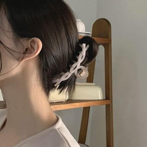 2021 New Fashion Shark Clip Solid Female Acrylic Geometric Large Hairpin Hair Accessories Candy Color Matte Hairpin Hair Claws