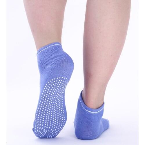 1 Pair Women Cotton Breathable Elasticity Yoga Socks Quick-Dry Anti Slip Silicone Gym Pilates Ballet Socks Fitness Sport Socks