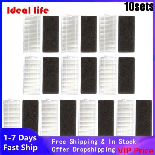 10x Filters For Lefant M200 M201 M520M M501-A M571 T700 M501 Robotic Vacuum Cleaner Spare Parts Wood Chips, Fine Powders Filter