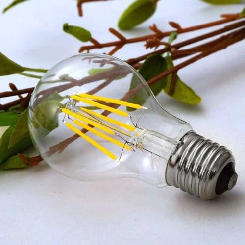 2pcs A19 A60 6W DC AC 12V 24V Extra-Iow Voltage Transparent glass light bulb Lamp holder E27 2200K 4500K