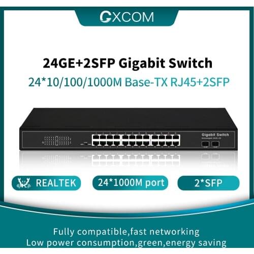 24-Port Gigabit Ethernet Switch with 2 SFP