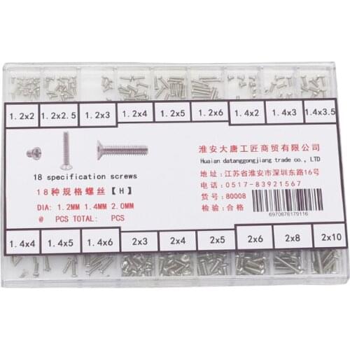 500Pcs 18 Types Mini screw DIY Kit Laptop Computer Assemble Repair Screw Fastener set