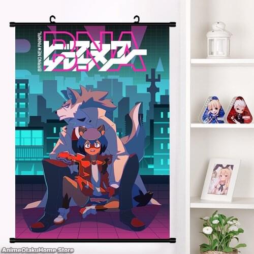 Anime BNA Brand New Animal Kagemori Michiru Shirou Ogami Wall Scroll Poster Cartoon Wall Hanging Poster Home Decor Collection