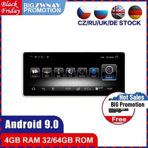 4G+64G Android 9.0 Car Stereo DVD Player GPS Glonass Navi for Mecerdes Benz C GLC CLS 2014-2017 Audio Multimedia Radio head uint
