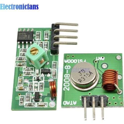 Diymore 315MHZ 433Mhz RF Transmitter and Receiver Module Link Kit for ARM/MCU WL DIY 315MHZ/433MHZ Wireless for arduino Diy Kit