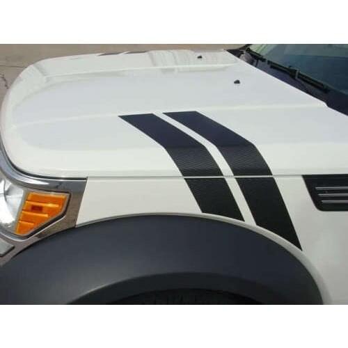 For (2Pcs)NITRO - Hood Bar Hash Vinyl Stripes Graphics Decals 3M for 2007-2012 Dodge