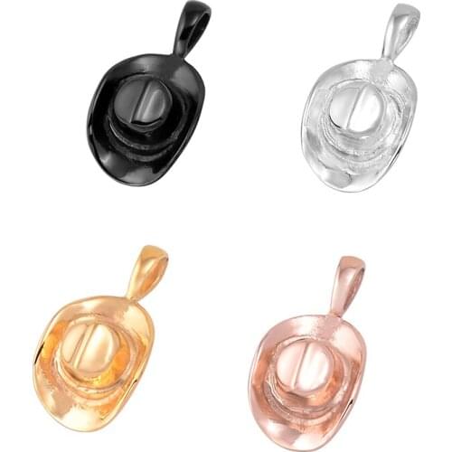 ILJ9721 Cowboy Hat Memorial Urn Necklace Stainless Steel Jewelry For Human Ashes keepsake Cremation Pendant Funeral Jewellery