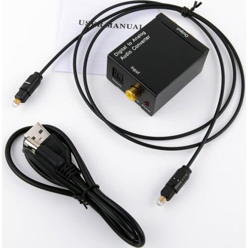 Coaxial Toslink Signal Digital Optical to Analog Audio Converter Adapter RCA Digital To Analog Audio Converter EU/US Adapter usb