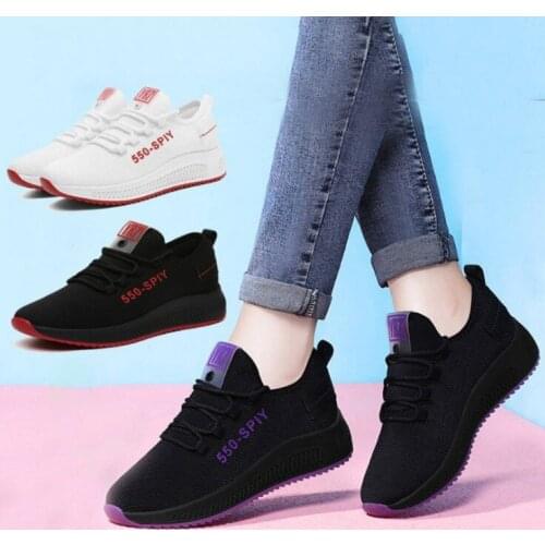 Women Sneaker 2020 Lace Up Casual Wedge Ladies Flat Shoes Comfortable Female Vulcanized Shoes Outdoor Single Shoe