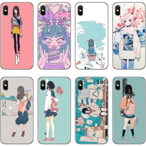 Japan Style Girl Kawaii Soft Silicone Phone Case For Samsung Galaxy J7 J5 Prime pro J3 A7 A5 A3 2018 2017 2016 2015