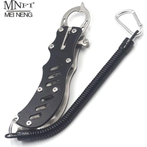MNFT 1Pcs Portable Compact Fish Lip Grip Gripper Grabber Grips Stainless Steel Sea Saltwater Fishing Tackle Tools