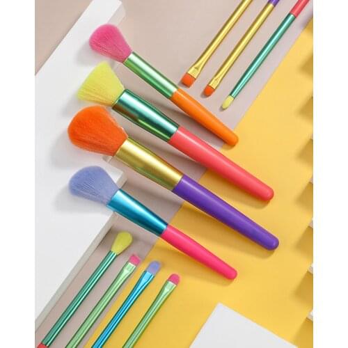 Watercolour Makeup Brush Set 15 Pieces Multicolor Beauty Tools Eyebrow Contour Blush Blending Brush Set Real Technique Cosmetic