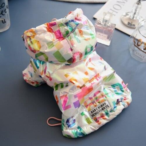 Pet Cat Small Dog Puppy, Poodle Dog Clothes, Autumn and Winter Clothing Two Feet Apparel Cotton-Padded Clothes