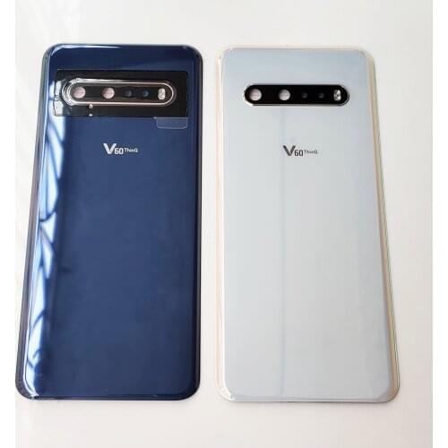 LM-V600 Original Back Glass Rear Housing Cover For For LG V60 ThinQ 5G Back Door Replacement Hard Battery Case With Camera Lens