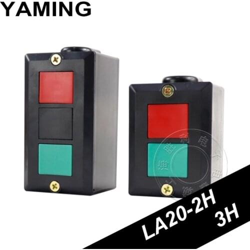 2/3 position on-off/on-off-on Plastic protective box Push button Switch Stop Reset touch Selector Control switch LA20-3H LA20-2H