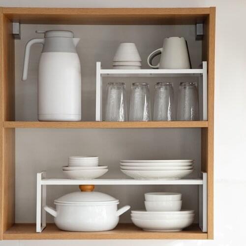 Kitchen Storage Shelf Shelves Metal Spice Jar Seasoning Box Dish Cutlery Organizer Holder Stainless Steel Cupboard Rack White