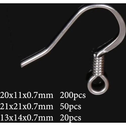Hot Selling Stainless steel Earring Hooks With Beads Charms,(20x11/21x21/13x14mm)For DIY Jewelry Findings Party Accessories