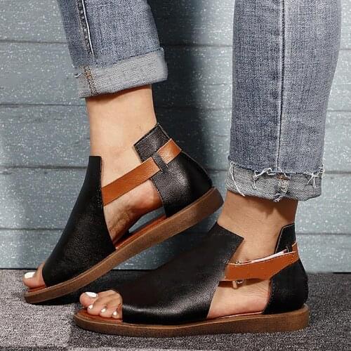 Casual shoes women slippers solid beach sandals women shoes 2021 new fish mouth pu leather fashion summer sandals woman shoes