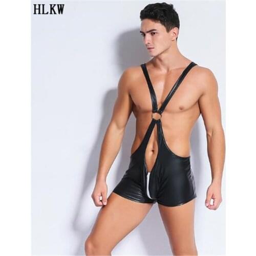 Sexy Leather Mens Suspenders Underwears Male Sexy Thong Shorts Men Shapers Man Lashing T-Pants Man Body Shaper Bodysuit Thongs