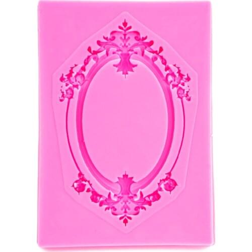 Frame Shaped silicone mold for confectionery chocolate fondant cake decoration baking used molding tools FT-1020