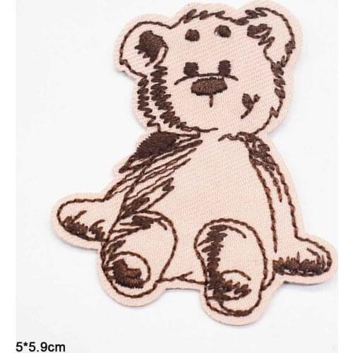 Animal Lovely Teddy Bear Needing Hug Iron On Embroidered Clothes Patches For Clothing Hat Purse Skirt Wholesale