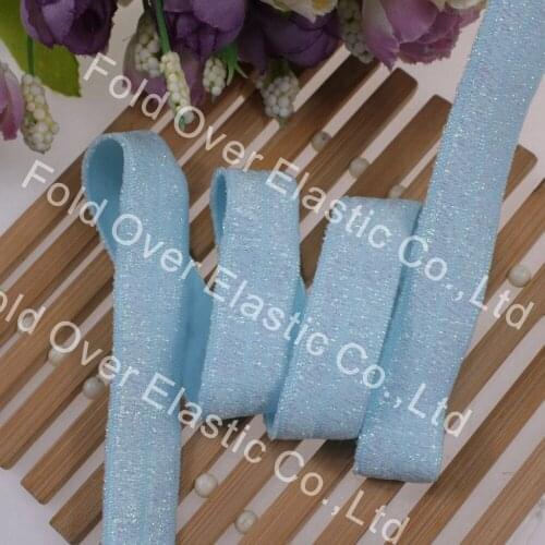 Fold over elastic ribbon #90117 glitter thread foe 100yards per color