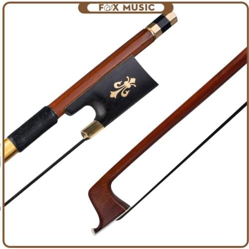 4/4 Size Violin Bow Fiddle Bow Brazilwood Bow Octangal Stick W/ Ebony Frog Black Horsehair Well Balance