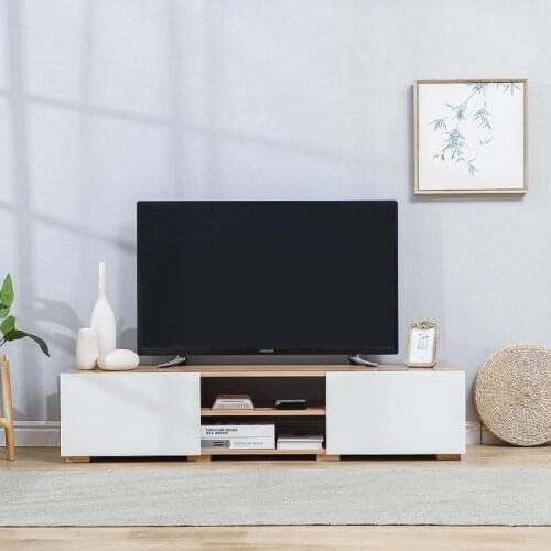 Television Stands Living Room TV Cabinet Stands Double Sliding Doors Drawer Storage Organizer Furniture Tables Coffee Table HWC