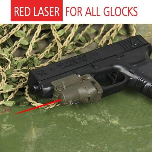Tactical laser scope red laser sight for glock and pistol with lateral grooves for hunting GZ200019
