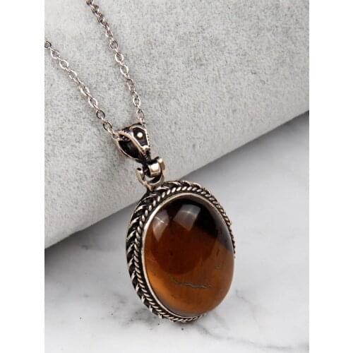 Tiger Eye 925 Sterling Silver Necklace