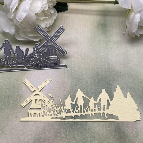 Windmill walks Article Metal Cutting Dies for DIY Scrapbooking Album Paper Cards Decorative Crafts Embossing Die Cuts