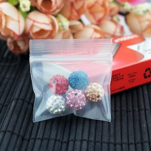 1000pcs/lot Small Ziplock jewelry bags Self sealing zip lock plastic bags Transparent PE Bags 2.5x2.5cm