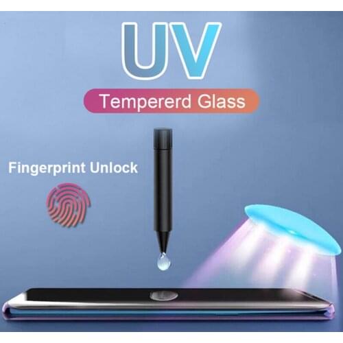 10D UV Liquid Curved Full Glue Tempered Glass For Samsung Galaxy S10 S8 S9 Plus Note 8 9 S7 edge S10E Screen Protector