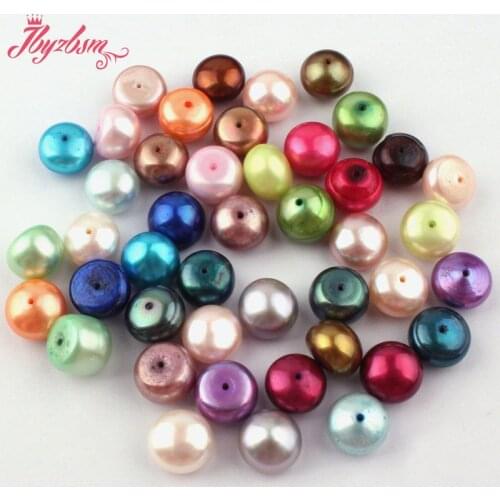 11mm Smooth Half Hole Freshwater Pearl Beads Natural Stone Beads 1 Pair For Yourself DIY Earring Jewelry Making,Free Shipping