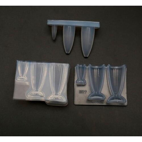 97QE 3D Small Glass Bottle Resin Mold Drink Bottle Jar Goblet Cup Simulated Food Mini Cake Cup Silicone Resin Mold Craft Tool