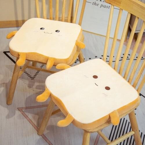 40CM INS New Plush Crative Bread Cushion Soft Lovely Stuffed Bread Sofa Office Chair Cushion For Girlfriend Birthday Gifts